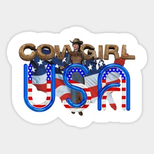 Cowgirl USA Sticker